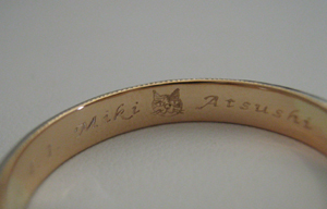 猫の刻印の結婚指輪